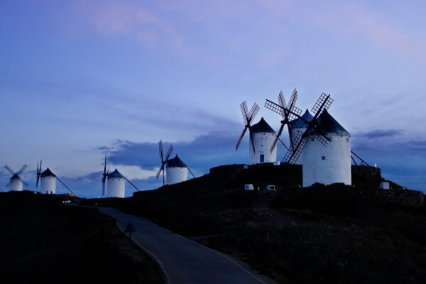 Windmills of La Mancha -Consuegra Windmills at dusk